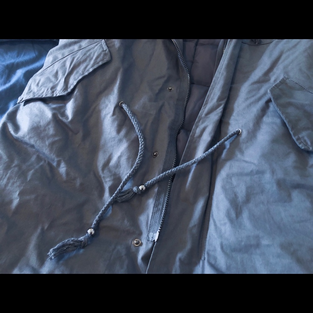 Thickened Down Jacket Overcoat Grey - image 6